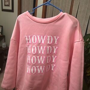 Pink 'Howdy' Sweatshirt